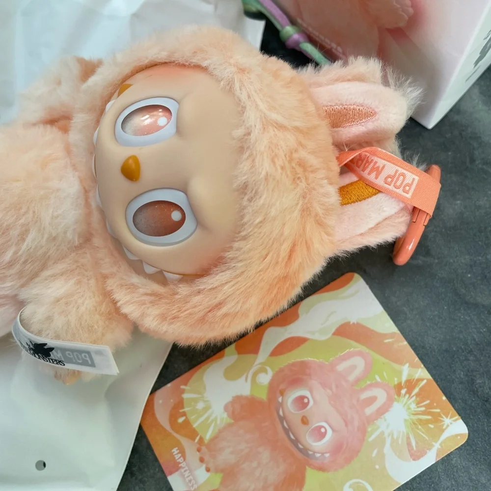 Labubu Big Into Energy HAPPINESS Plush Keychain Bag Charm